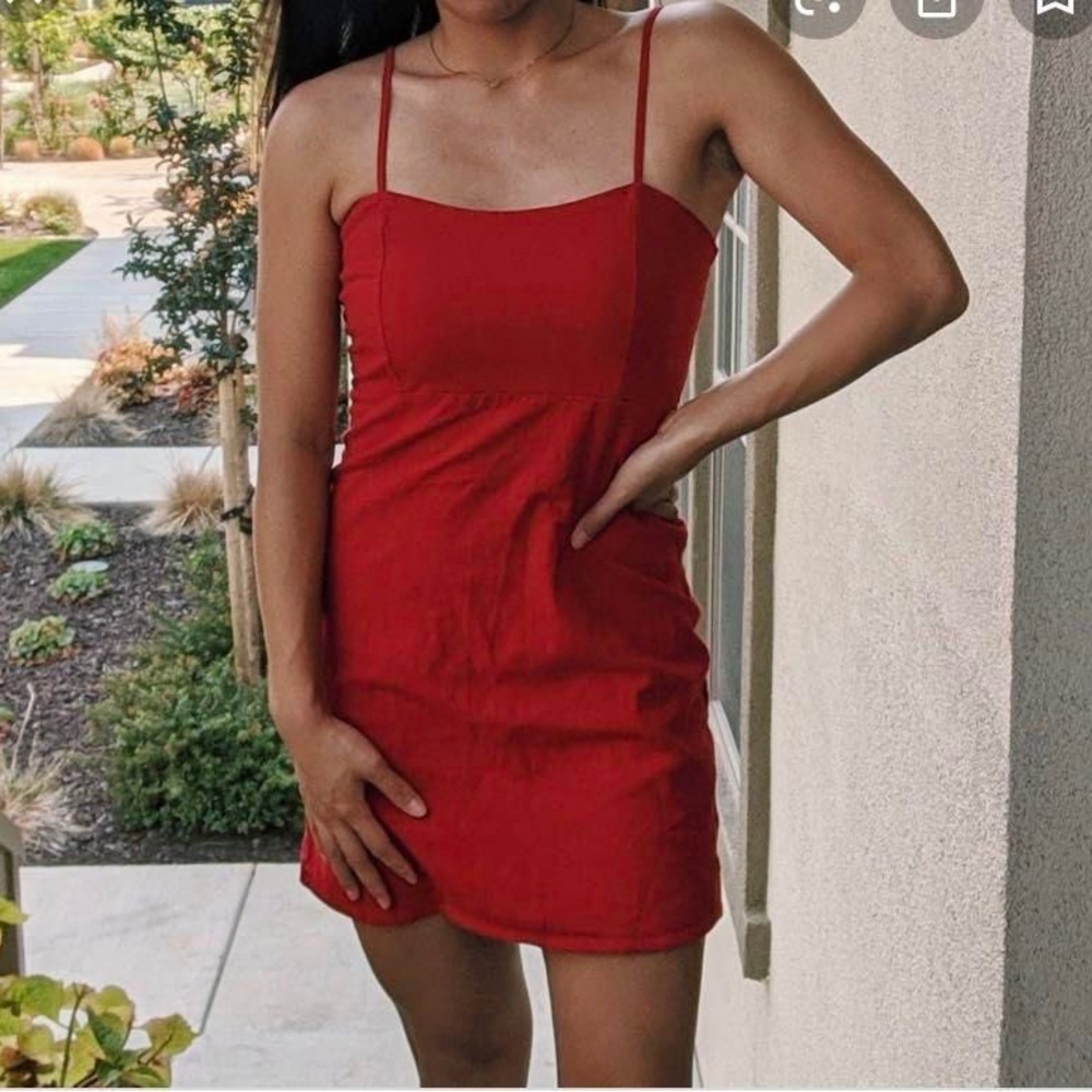 LAST CALL Brandy Melville Red Karla Spaghetti Strap Dress NWT